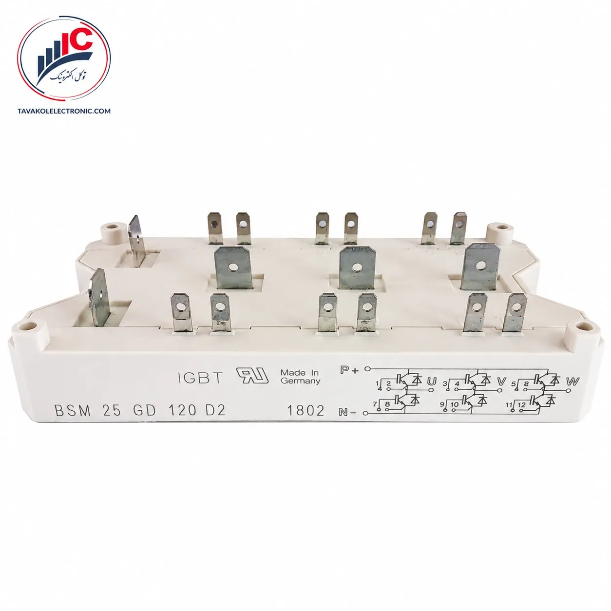 ماژول شش تایی IGBT اینفینئون مدل BSM25GD120D2