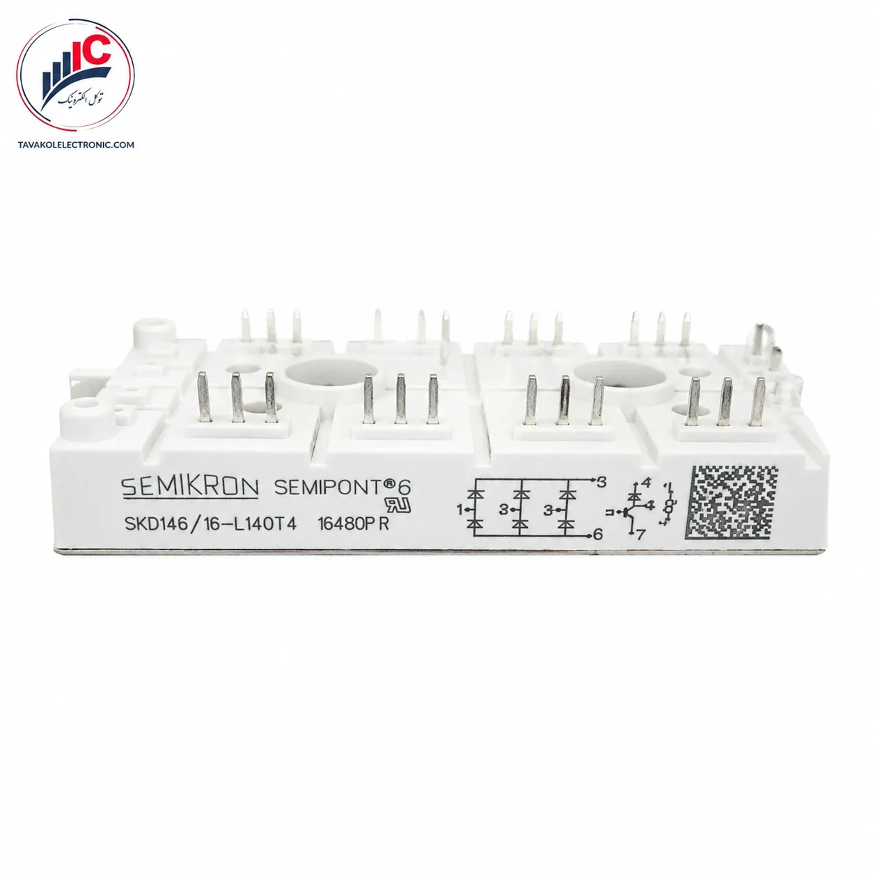 پل دیود سهفاز سمیکرون مدل SKD146/16-L140T4