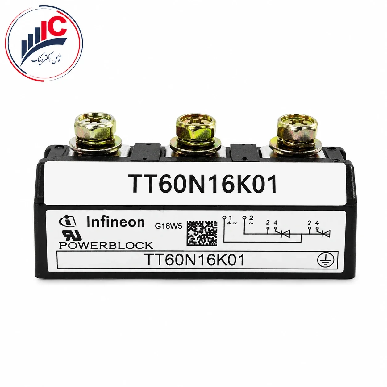 ماژول تریستور دوگانه اینفینئون مدل TT60N16K01